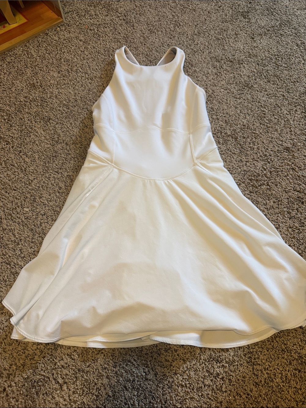 Lululemon White Fit-and-Flare Dress